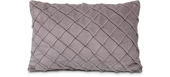 fleur ami MADELEINE - Ribbed Cotton Velvet Diamond Pattern Pillow