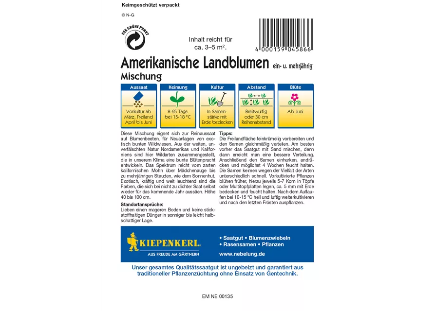 Amerikanische Landblumenmischung