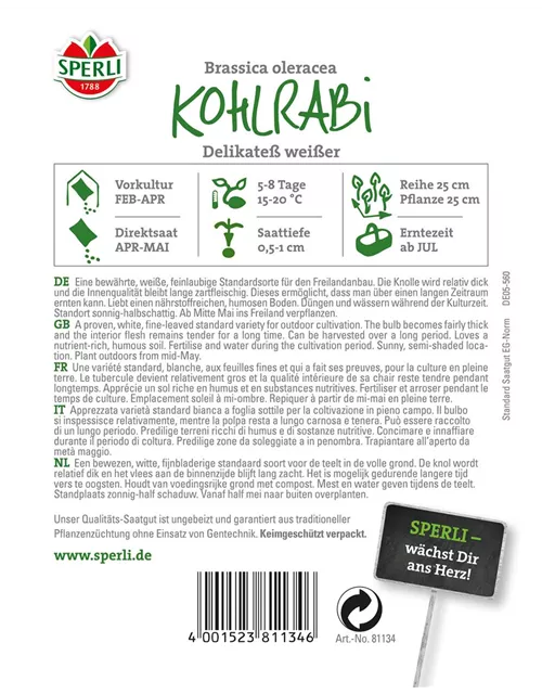 Kohlrabi 'Weißer Delikateß'