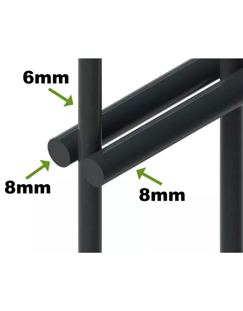 Doppelstabmattenzaun 103 x 251 cm, anthrazit, 8/6/8, Premium